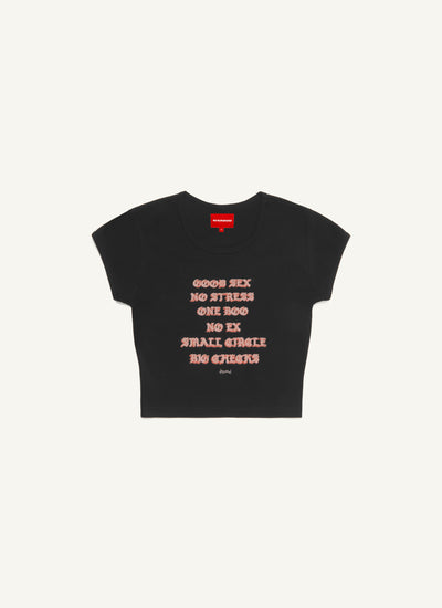Good Sex Cropped Baby T-Shirt Women’s  (Black)