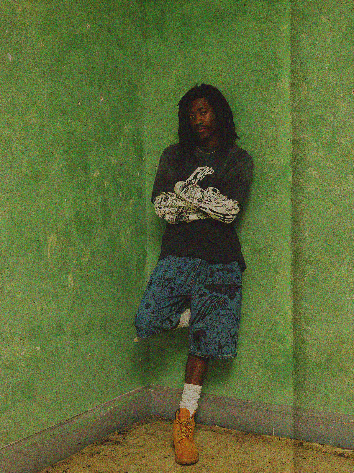 FH Tattoo Jean Shorts