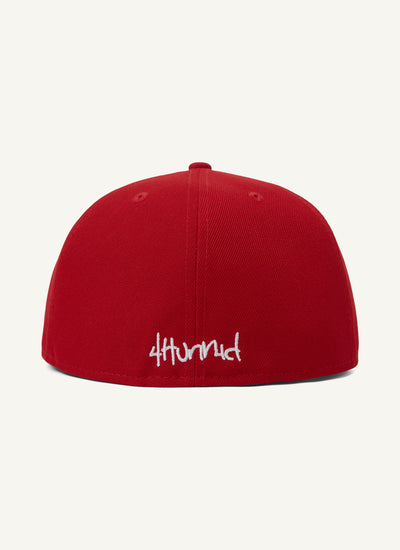 4hunnid New Era Fitted (Red)