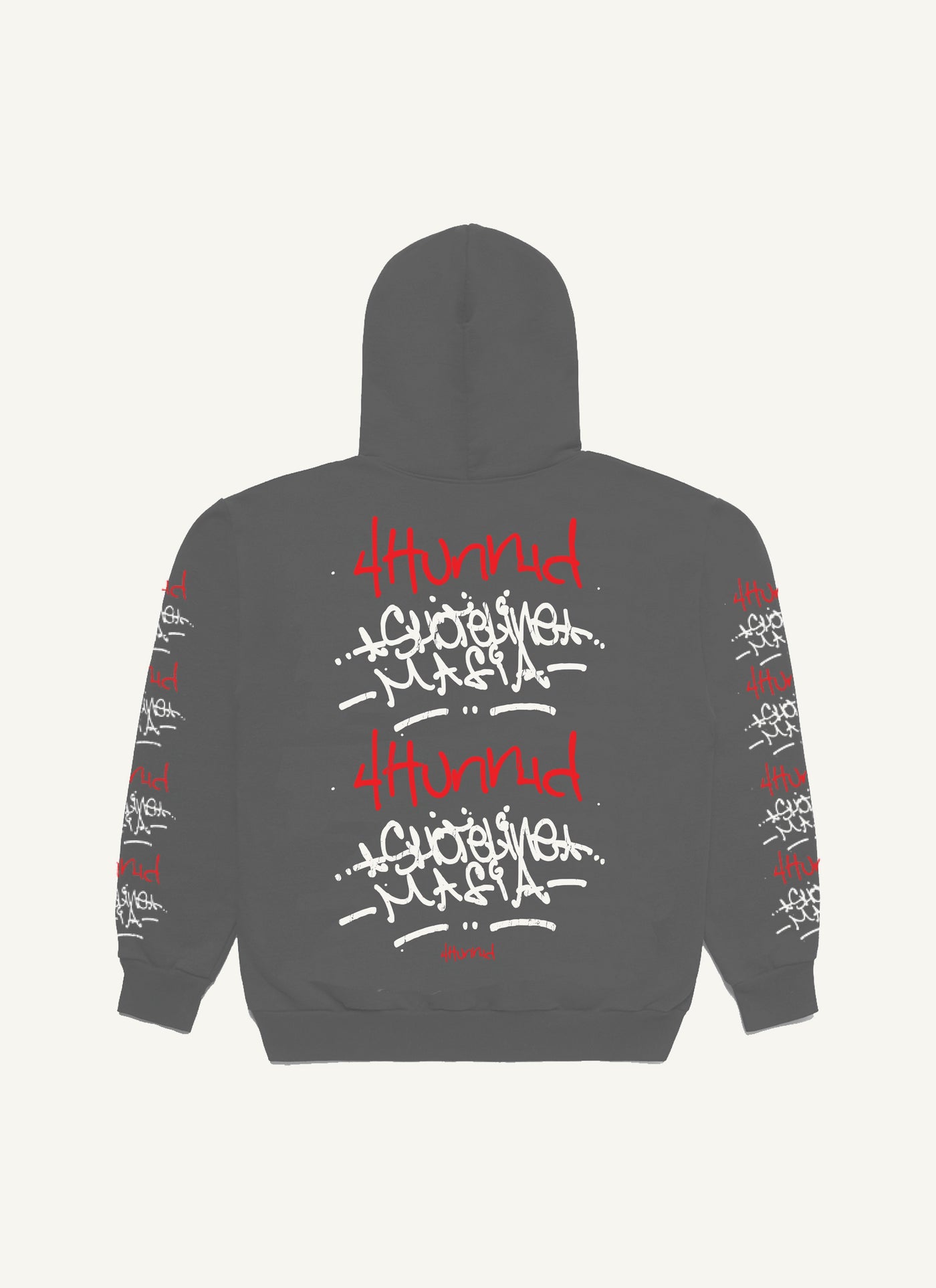 4hunnid X Shoreline Mafia Tagger Hoodie (Vintage Black)