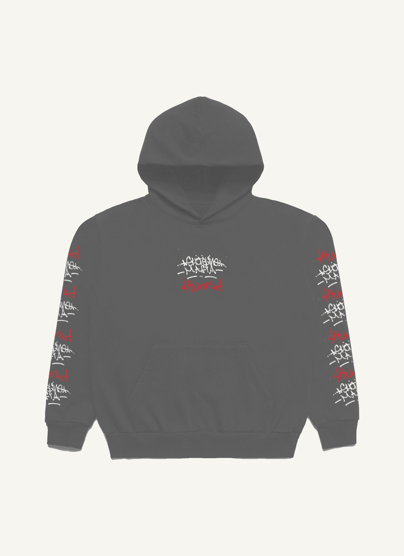 4hunnid X Shoreline Mafia Tagger Hoodie (Vintage Black)