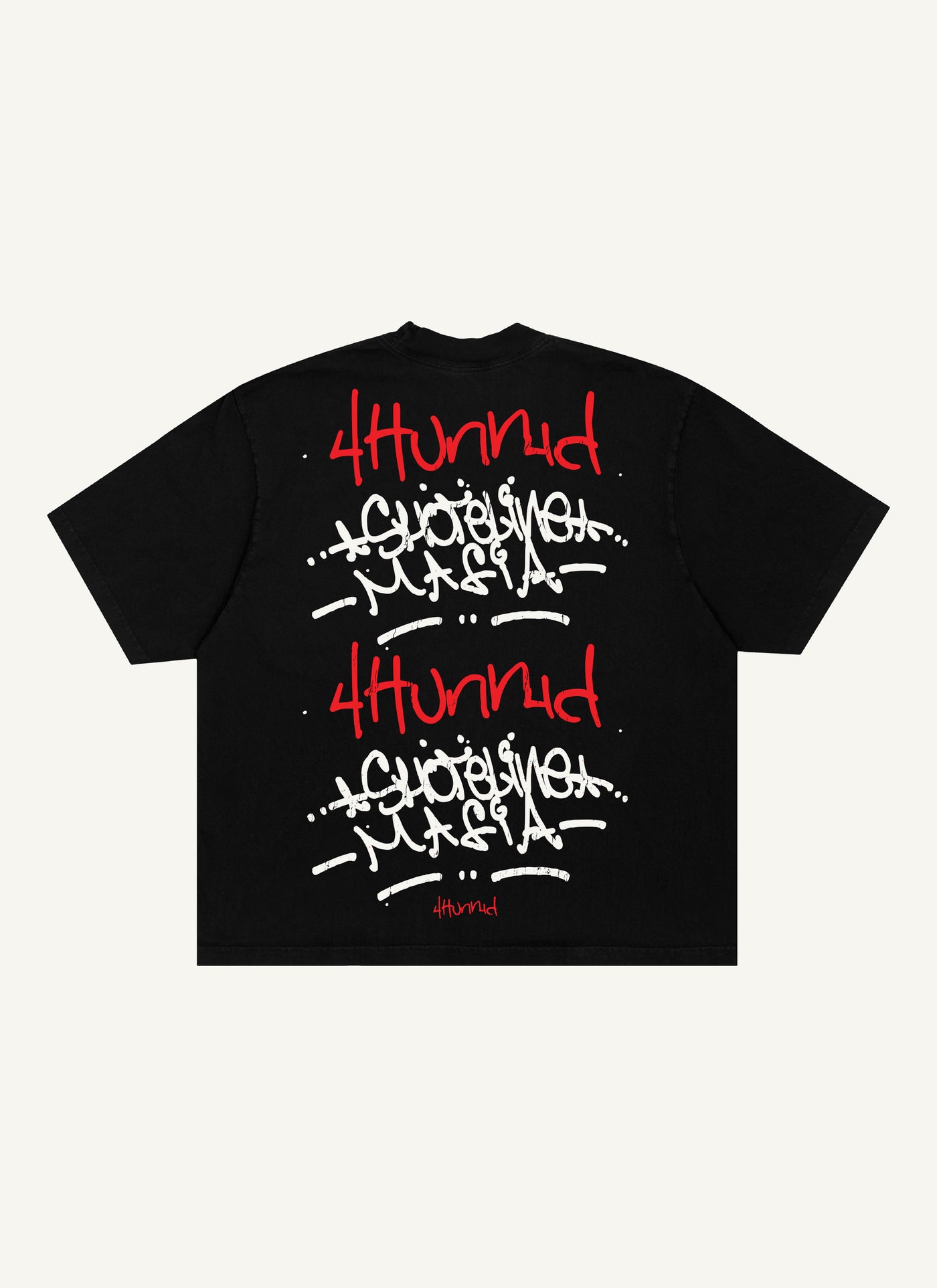 4hunnid X Shoreline Mafia Tagger Tee (Black)