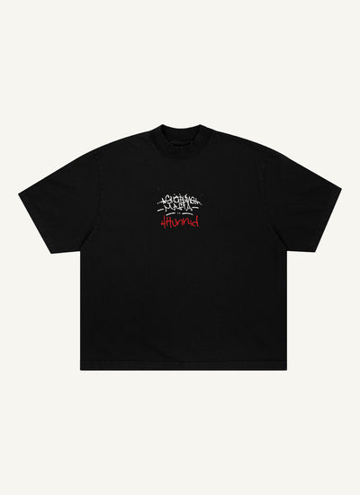 4hunnid X Shoreline Mafia Tagger Tee (Black)