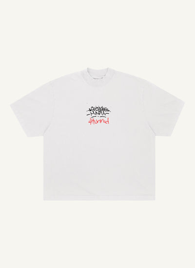 4hunnid X Shoreline Mafia Tagger Tee (White)