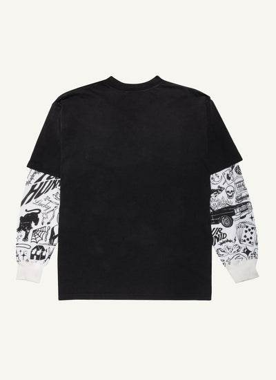 FH Tattoo Thermal Layered Tee (Black/Bone)