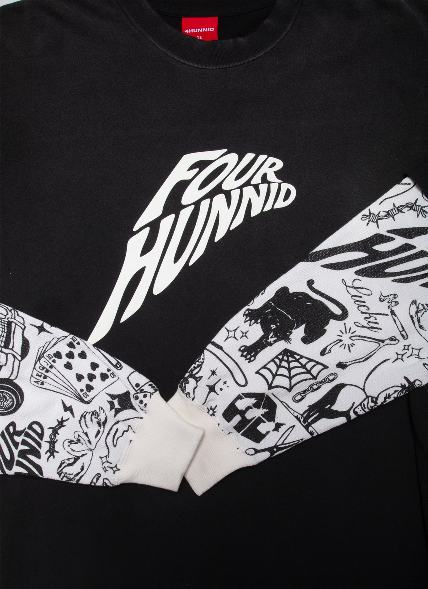 FH Tattoo Thermal Layered Tee (Black/Bone)