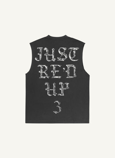 Just Re'd Up 3 Muscle Tank (Faded Black)