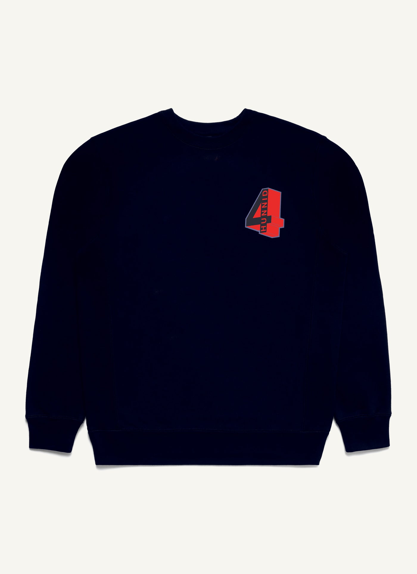 4 Block Logo Crewneck (Navy)