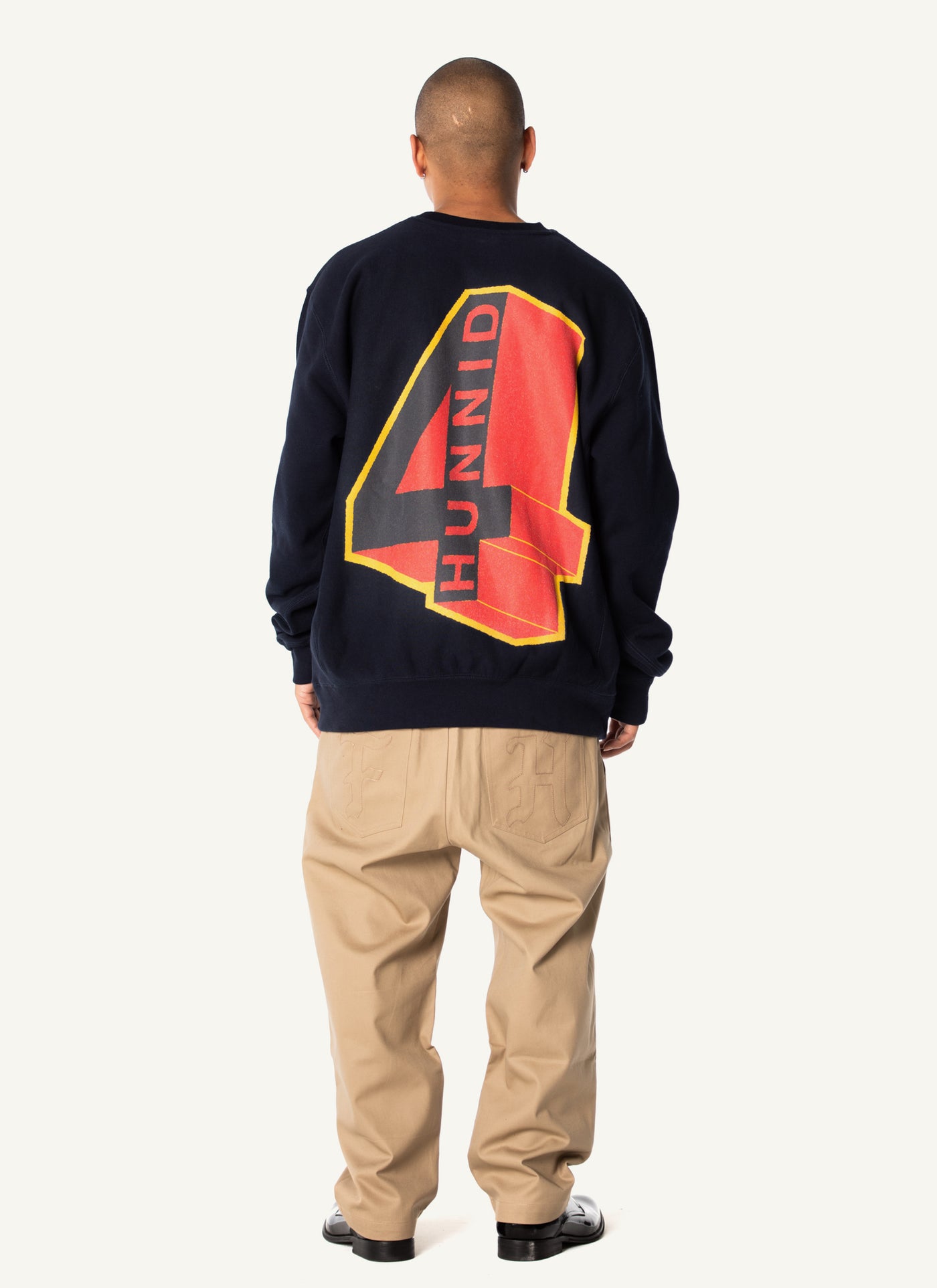 4 Block Logo Crewneck (Navy)