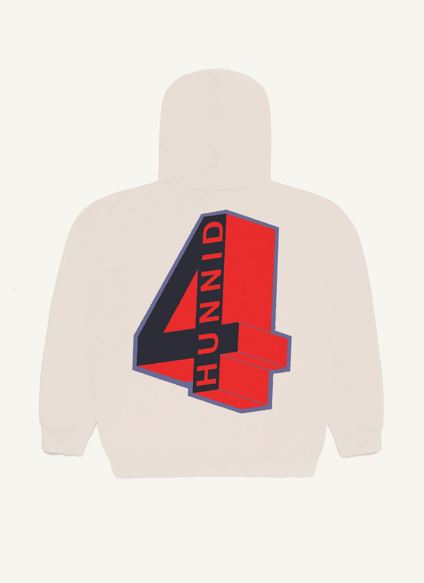 4 Block Logo Hoodie (Cream)