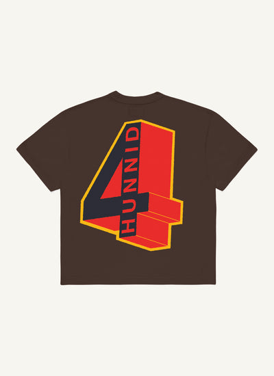 4 Block Logo T-Shirt (Brown)