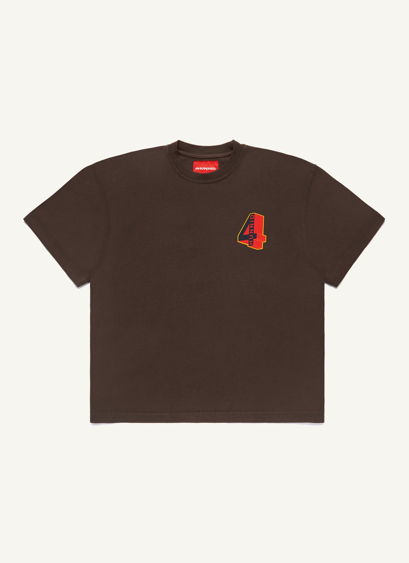 4 Block Logo T-Shirt (Brown)