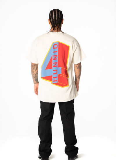 4 Block Logo T-Shirt (Cream)