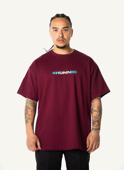 4Hunnid Colors Logo T-Shirt (Burgundy)