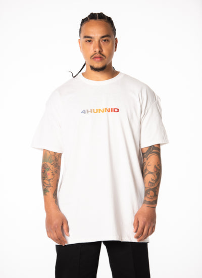 4Hunnid Colors Logo T-Shirt (White)